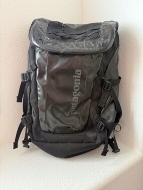 Black Patagonia roll top backpack